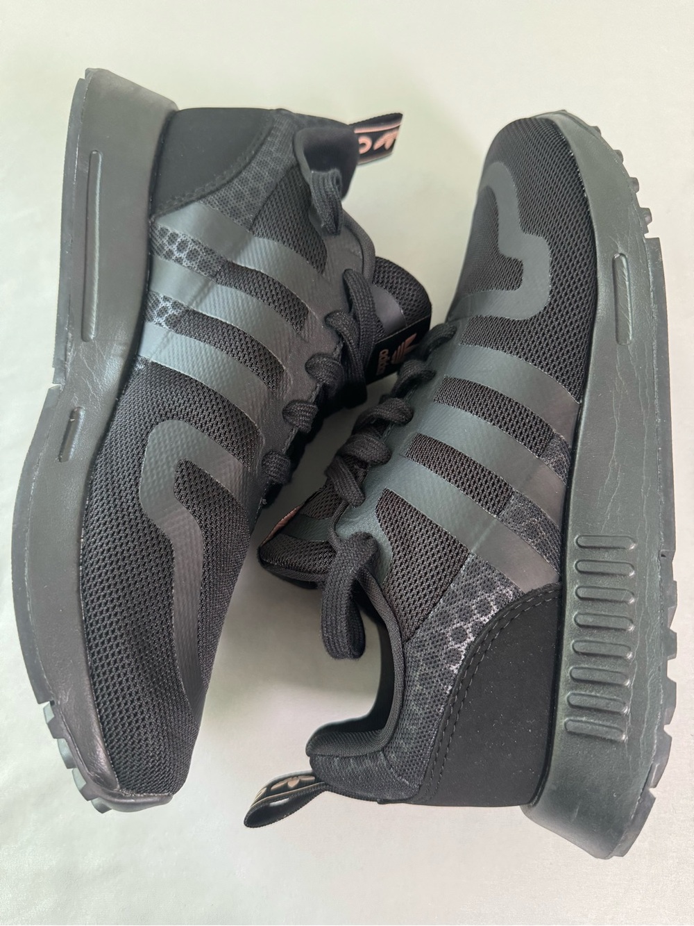 Adidas Originals Multix Triple Black and Pink Women's running Sneakers‎ Size 7 - Picture 4 of 7